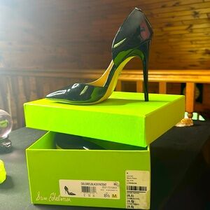 Sam Edelman Delores Black Pointed Toe Stiletto Heel Slip On Fashion Dress Pumps